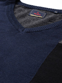 Raymond Contemporary Fit Colourblocked Sweaters