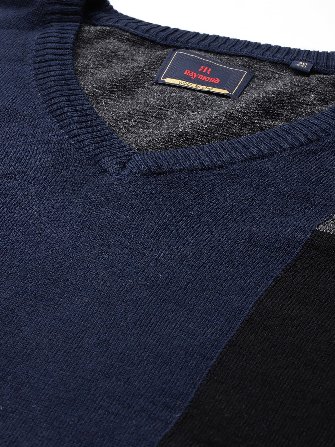 Raymond Contemporary Fit Colourblocked Sweaters