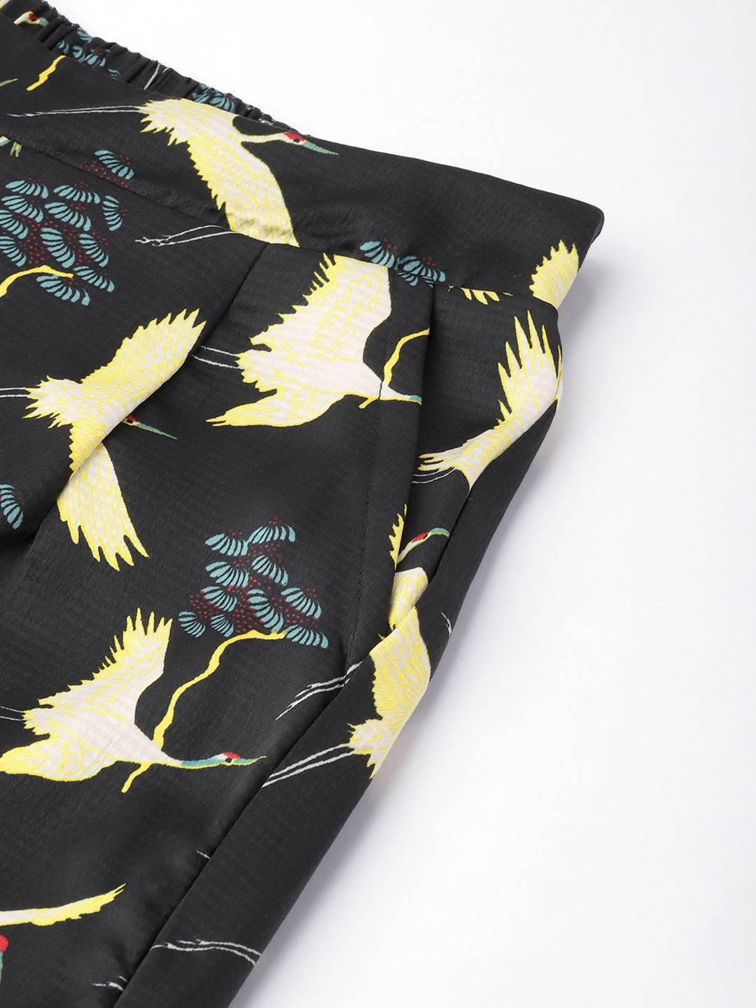 DressBerry Close To Nature Bird Printed Trousers