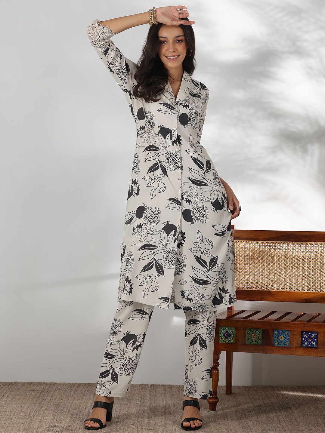 Libas Floral Printed Tunic With Trouser