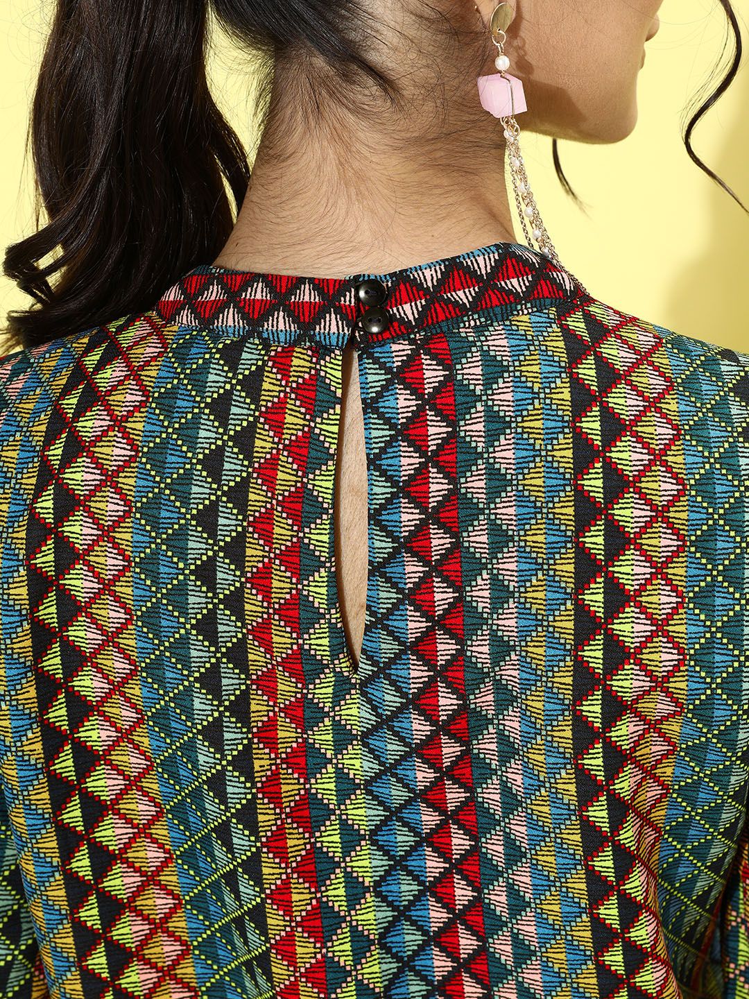 DressBerry Women Multi-Coloured Geometric Top