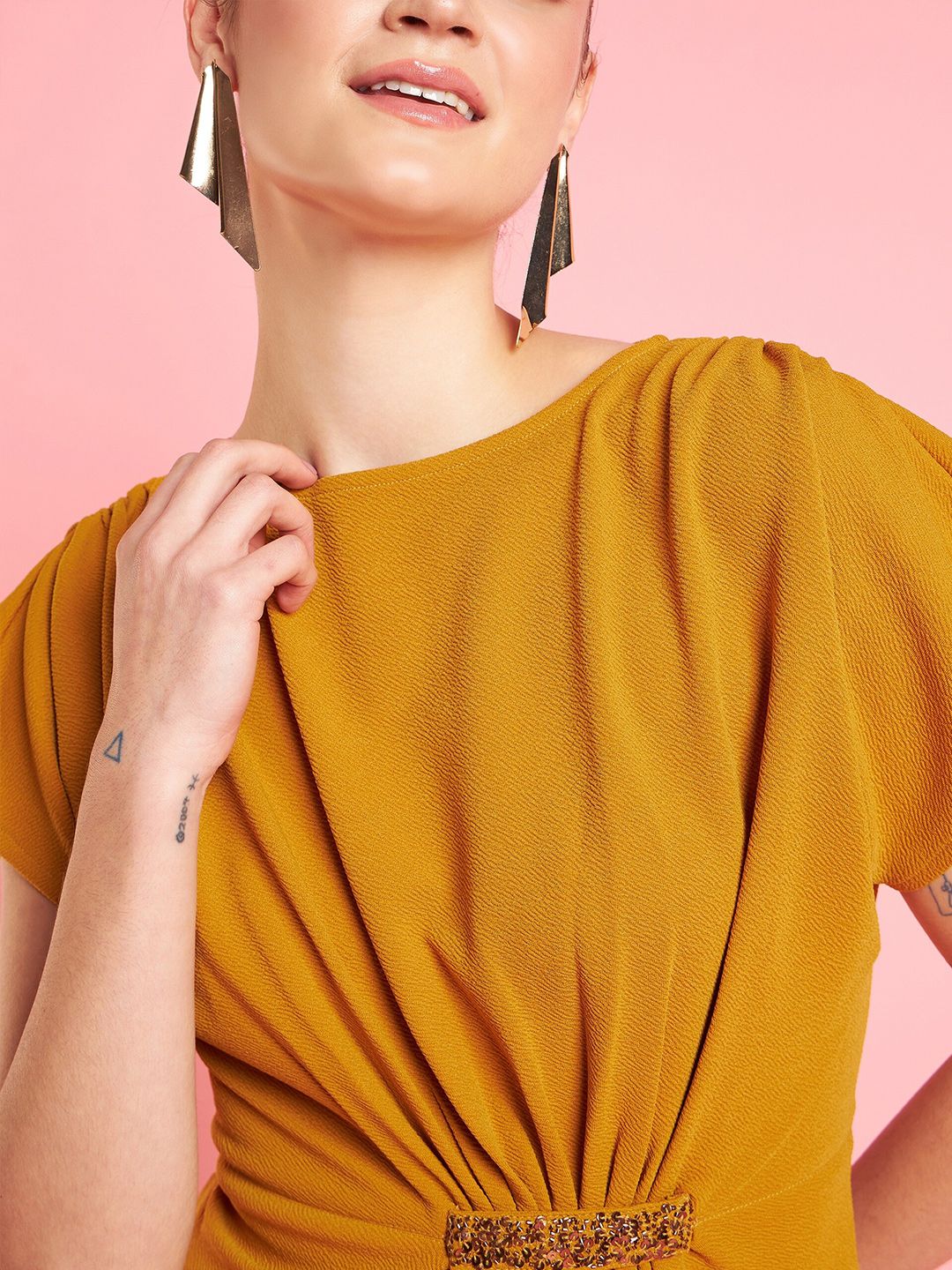 Antheaa Sheath Embellished Party Dress