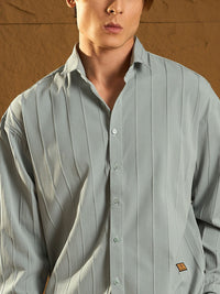 DENNISON Drop Shoulder Oversized Pintuck Shirt