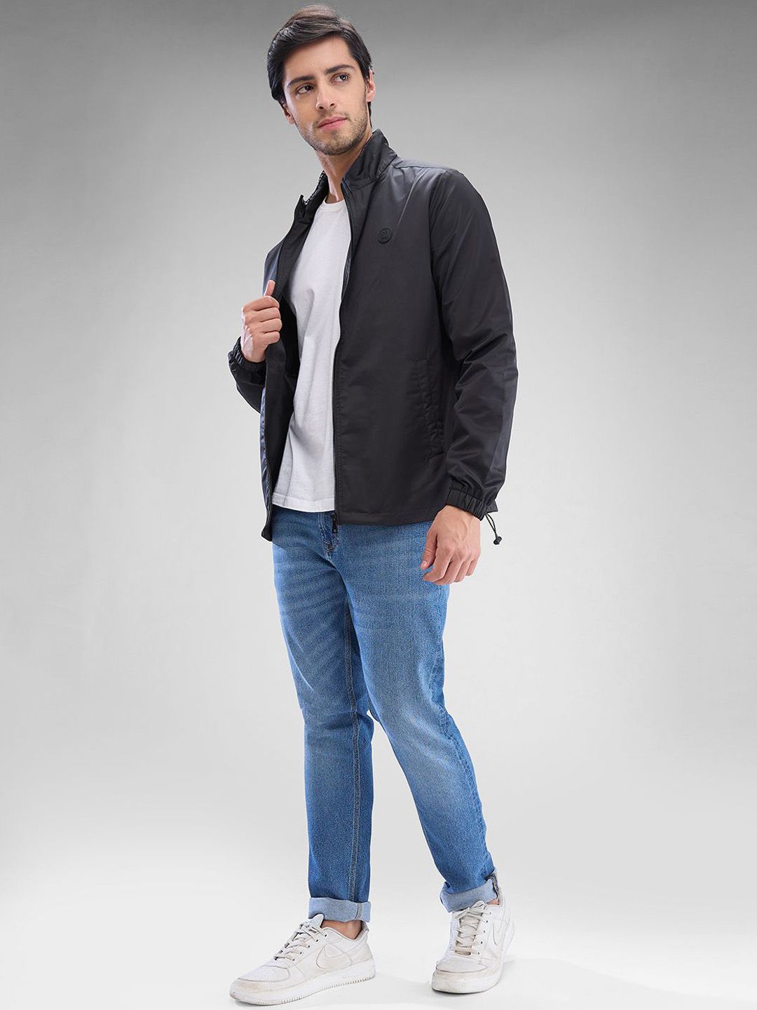 SPYKAR Men Solid Mock Collar Sporty Jacket