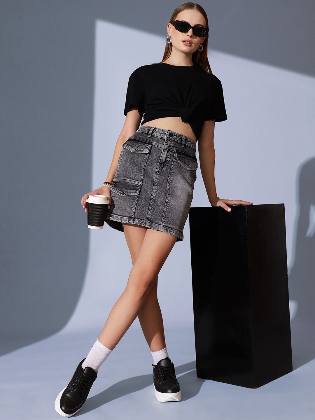 STREET 9 A-Line Above Knee Skirt