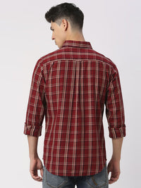 Being Human Men Slim Fit Button-Down Collar Tartan Checks Opaque Checked Casual Shirt