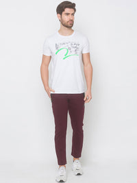 SPYKAR Men Maroon Solid Slim Fit Track Pants