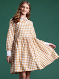 DressBerry Pure Cotton Checked Shirt Dress