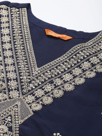 Indo Era Ethnic Motifs Embroidered Zari Kurta With Trousers & Dupatta