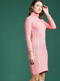 DressBerry Cable Knitted Mini Jumper Dress