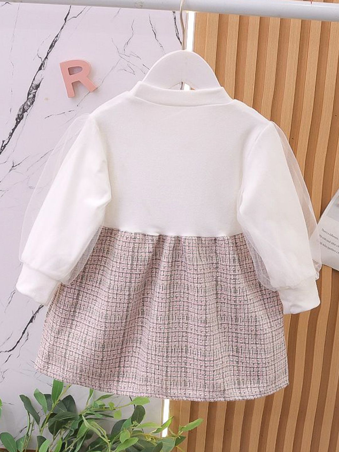 YK Girls Print Fit & Flare Dress