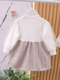 YK Girls Print Fit & Flare Dress