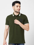 SPYKAR Polo Collar Slim Fit Pure Cotton T-Shirt