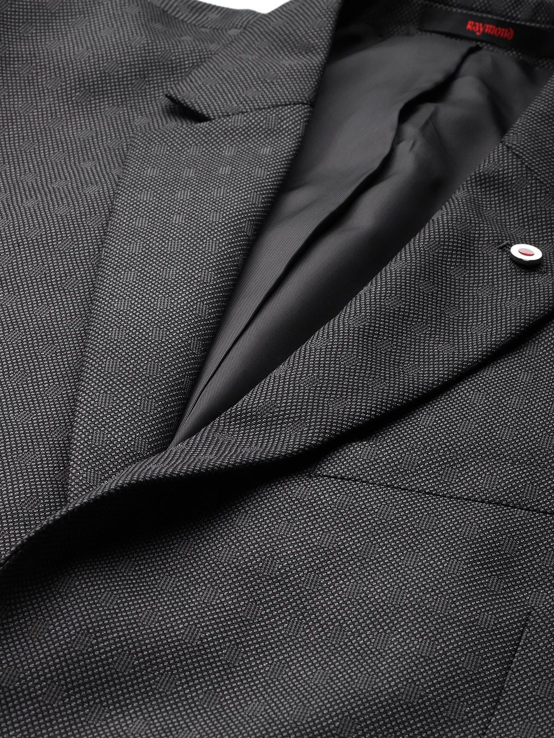 Raymond Textured Regular Fit Single-Breasted Formal Blazer