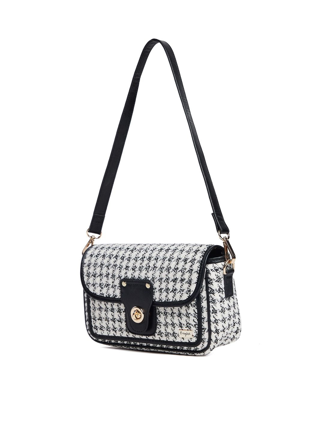 Berrylush White Textured Structured Shoulder Bag