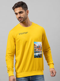 Being Human Men Yellow Graphic Printed Sweatshirt