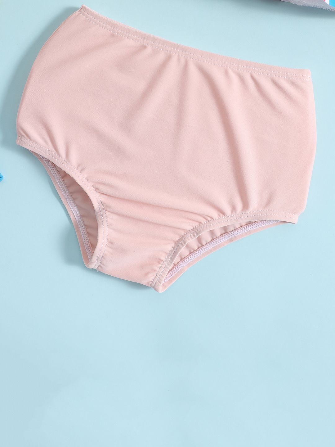 YK Girls Striped Top & Briefs Swim Set