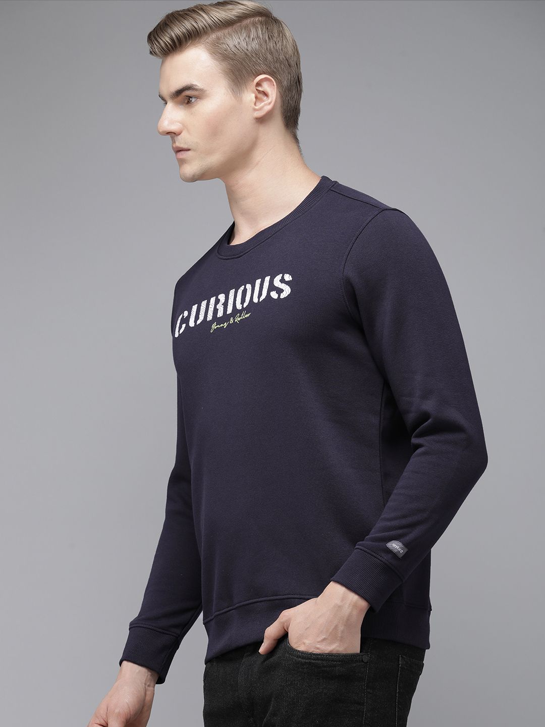 SPYKAR Typography Printed Pullover Sweatshirt