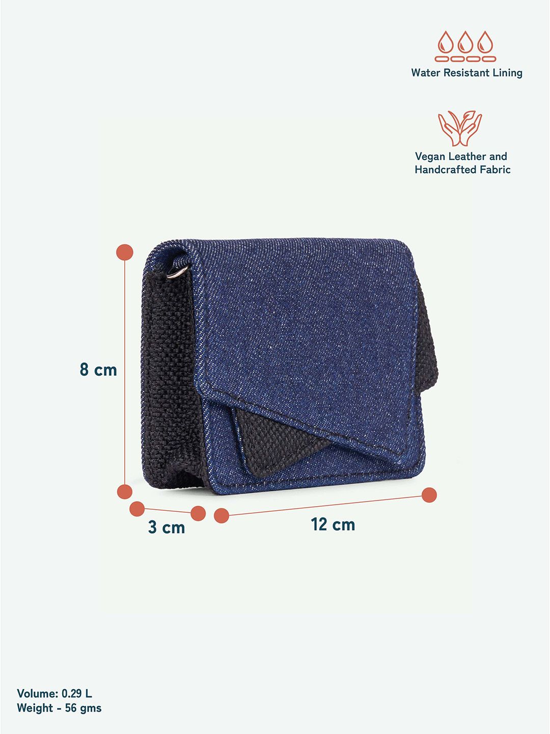 ZOUK Tovi Solid Baguette Sling Bag