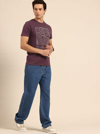 Being Human Pure Cotton Brand Logo Printed Slim Fit T-shirt