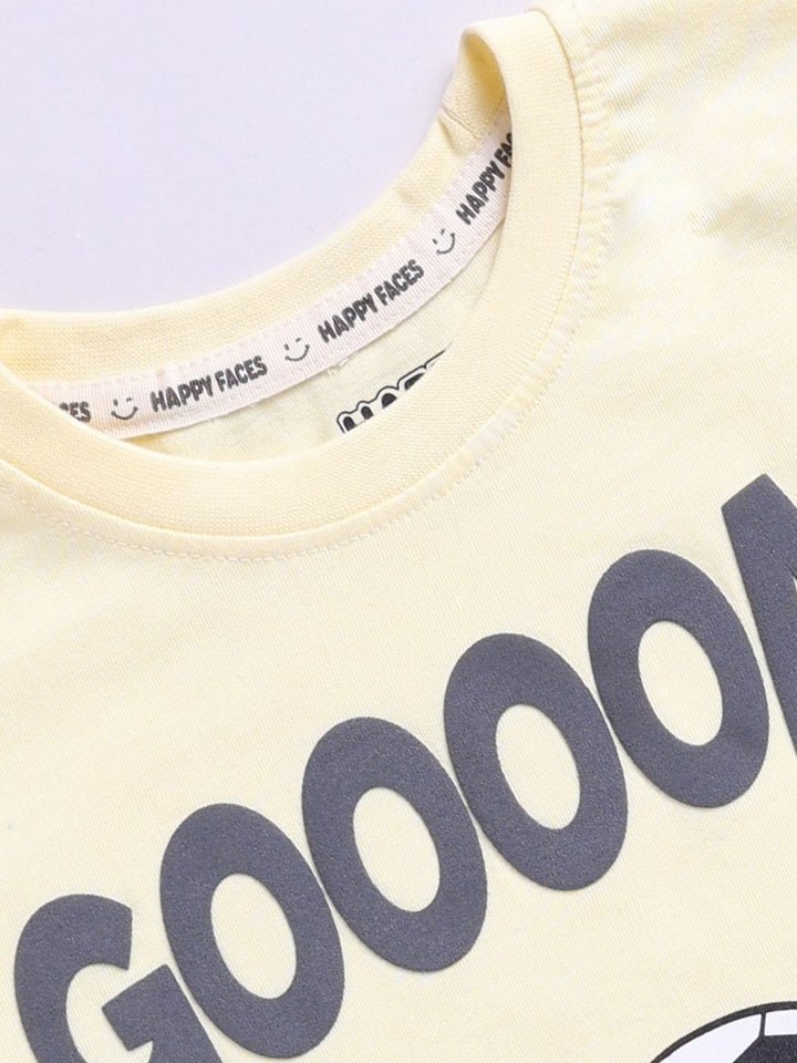 Happy Faces Kids Boys Garfield Printed Pure Cotton T-Shirt