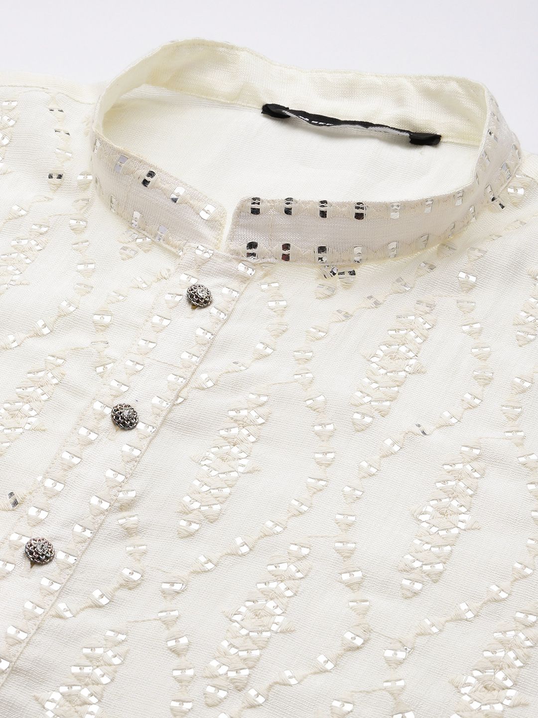 See Designs Embroidered Sequinned Kurta with Pyjamas