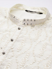 See Designs Embroidered Sequinned Kurta with Pyjamas