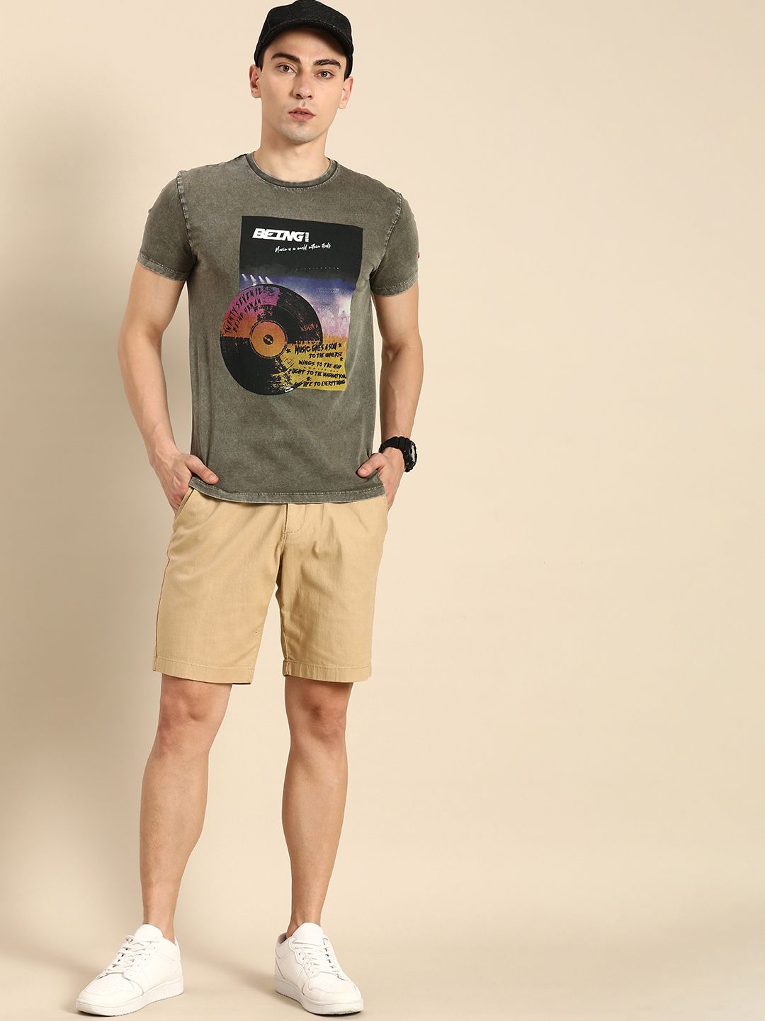 Being Human Men Graphic Printed Pure Cotton T-shirt