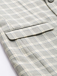 Park Avenue Slim Fit Checked Single Breasted Formal Blazer