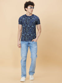 Being Human Men Abstract Printed Round Neck T-shirt