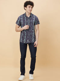 Being Human Slim Fit Abstract Printed Casual Shirt