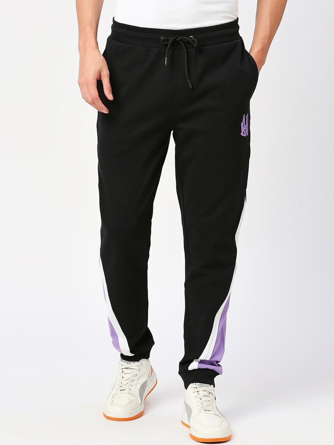 Being Human Men Printed Mide-Rise Joggers