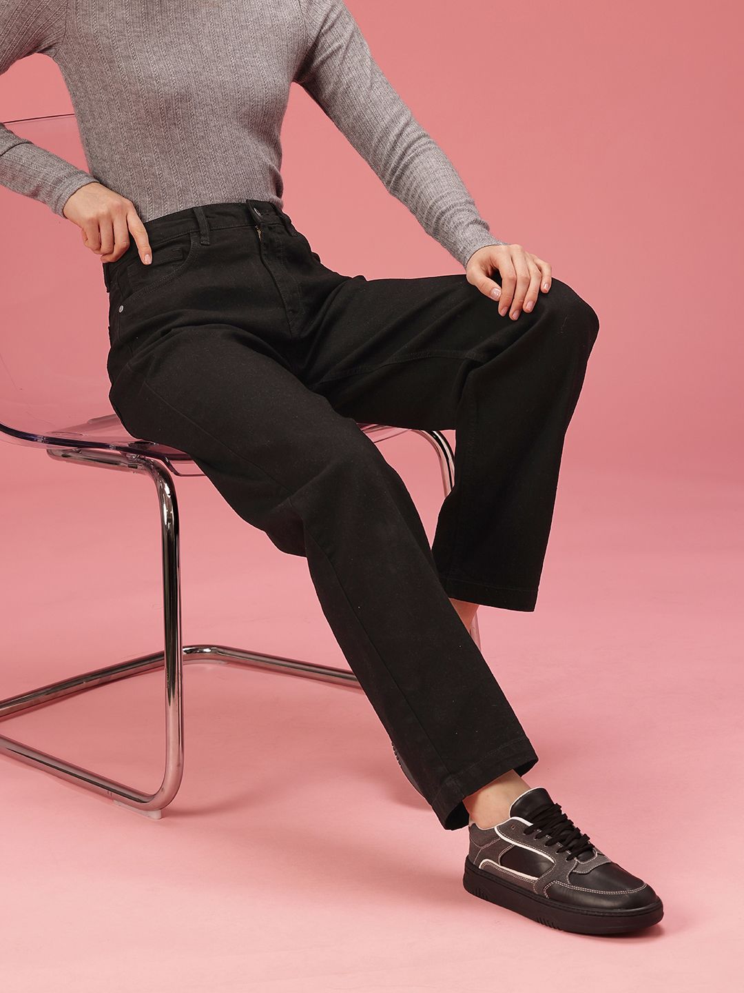 DressBerry Women Mom Fit High-Rise Stretchable Jeans