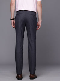 Raymond Men Textured Slim Fit Formal Trousers