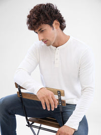 SPYKAR Men Mandarin Collar Slim Fit Solid T-shirt