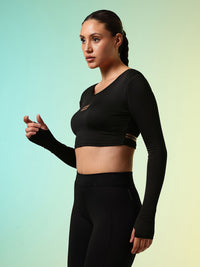 HRX by Hrithik Roshan Brand Logo Rapid-Dry Crop Training T-shirt