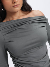 DressBerry Ruched One Shoulder Top