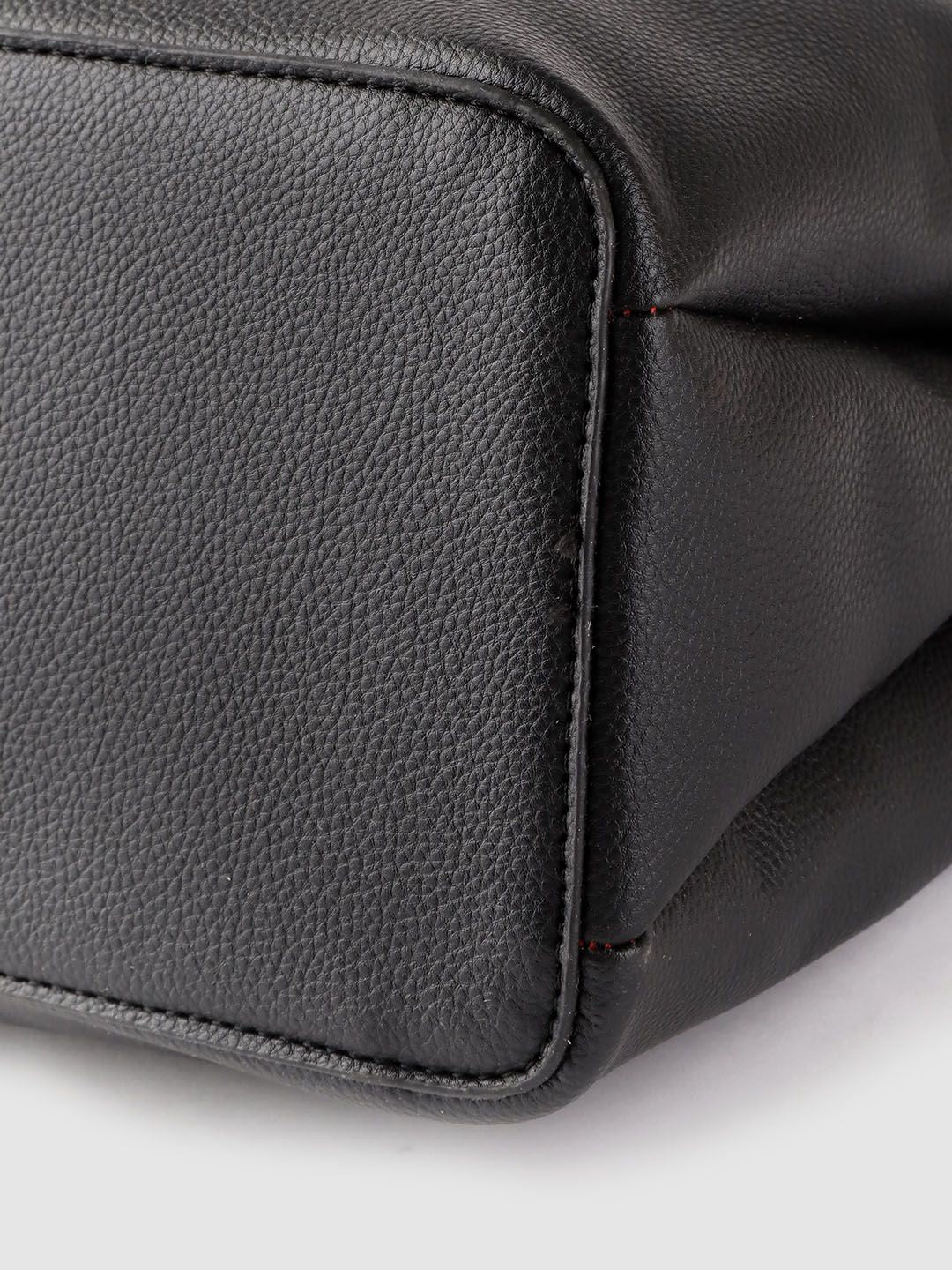 Lino Perros Black Solid Handheld Bag