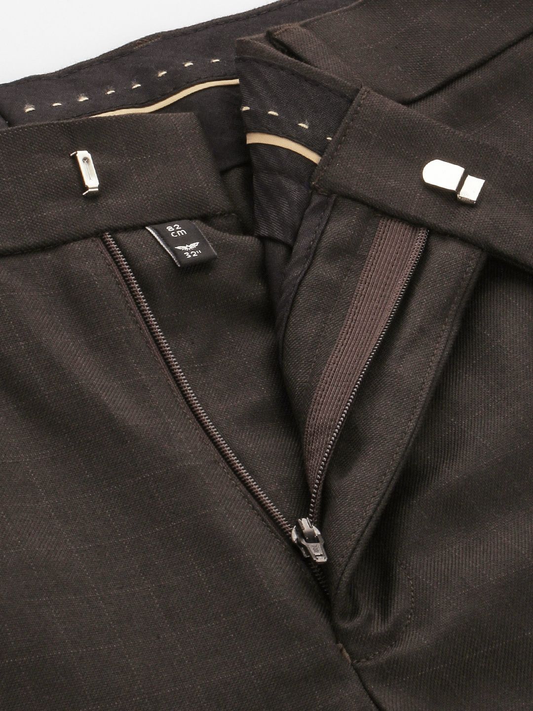 Park Avenue Men Checked Formal Trousers