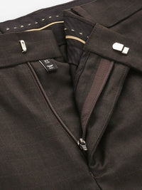 Park Avenue Men Checked Formal Trousers
