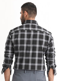RARE RABBIT Men Imperial Slim Fit Checked Cotton Shirt