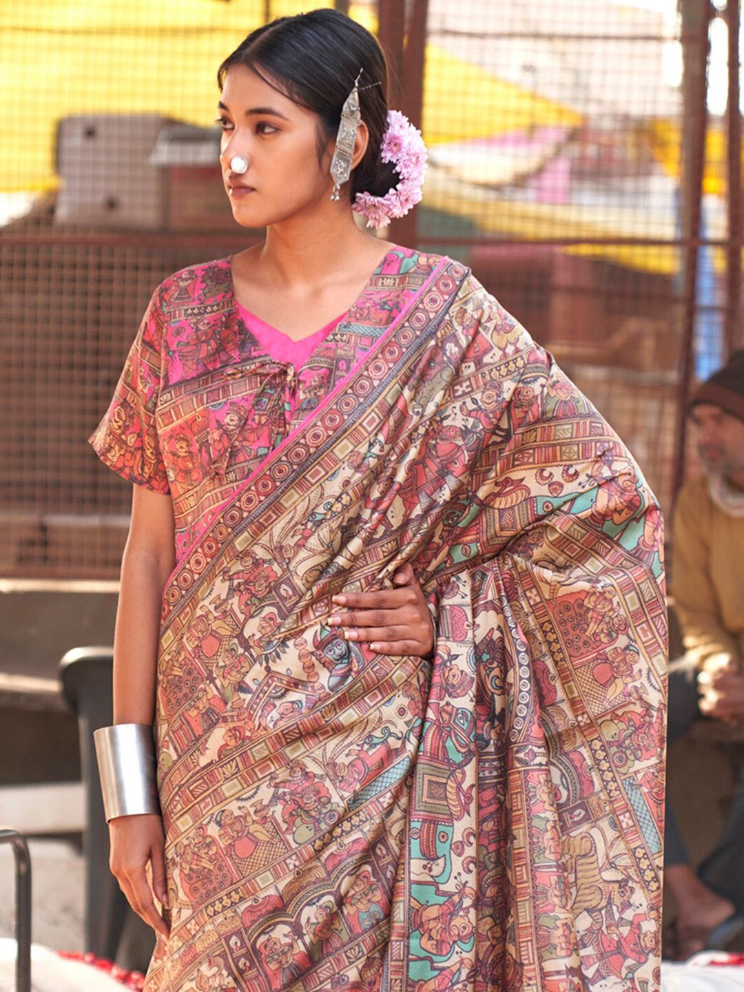 Saree mall Ethnic Motifs  Printed Sarees