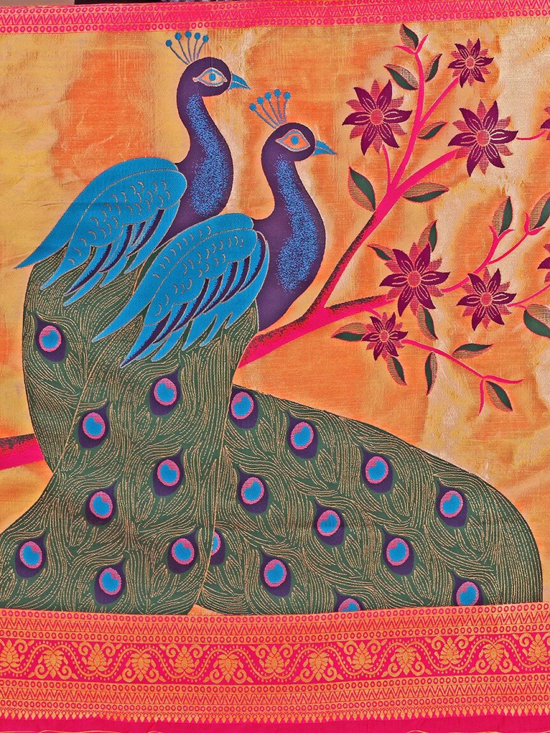 KALINI Woven Design Zari Paithani Saree