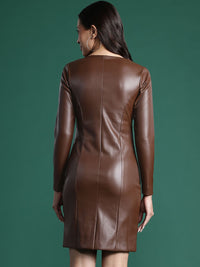 DressBerry Faux Leather Bodycon Mini Dress