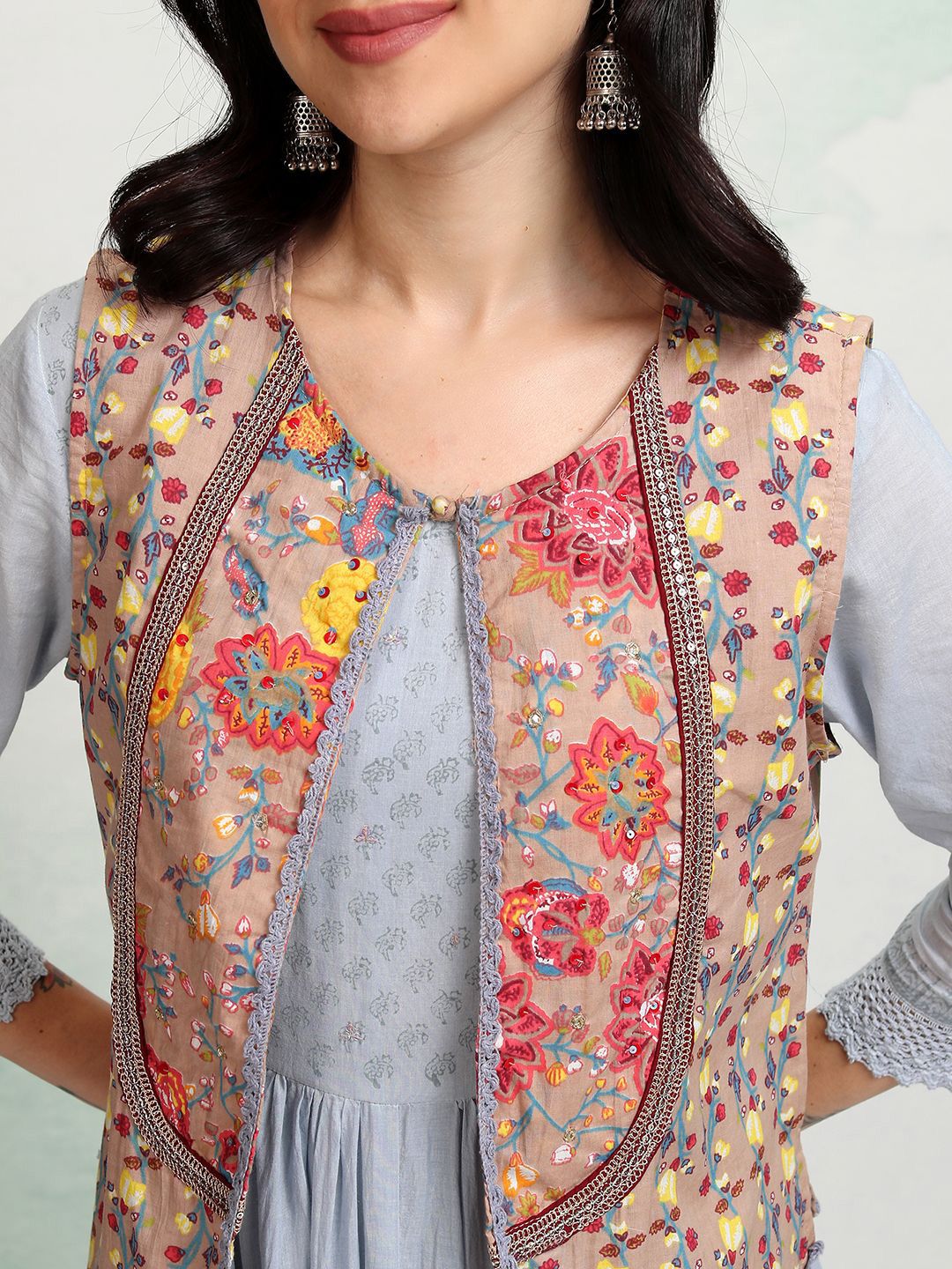 Vishudh Women Floral Print A-Line Dress