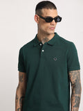 THE BEAR HOUSE Men Solid Regular Fit Pure Cotton Polo Collar T-Shirts