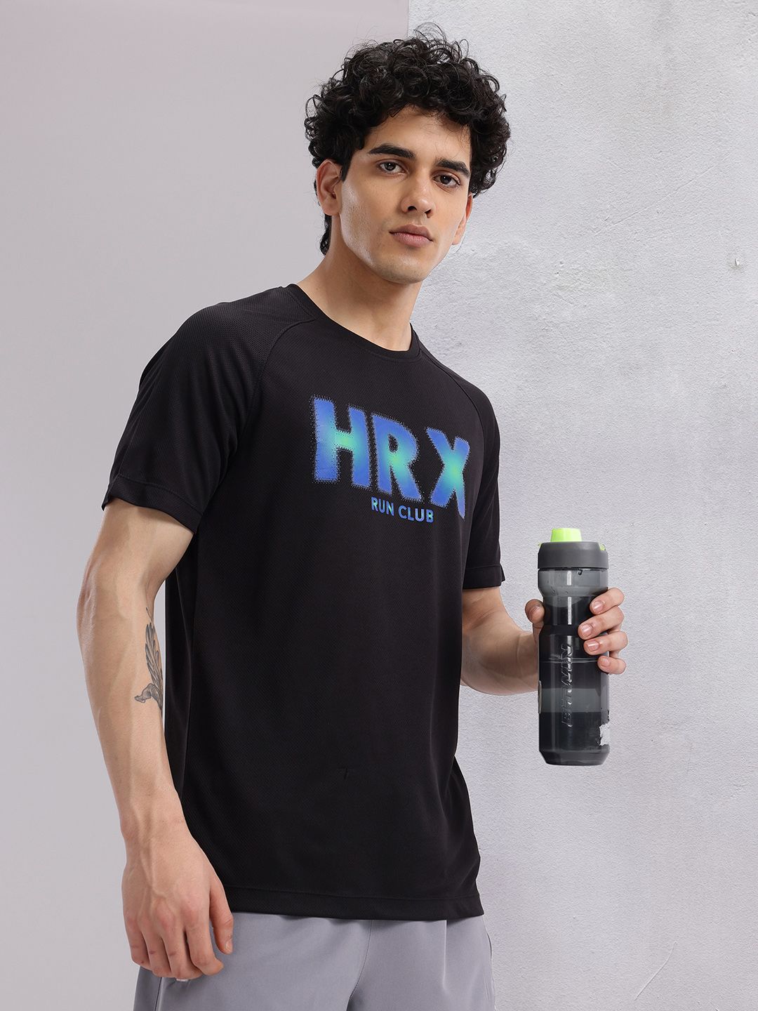 HRX by Hrithik Roshan Typography Print Rapid-Dry Running T-shirt