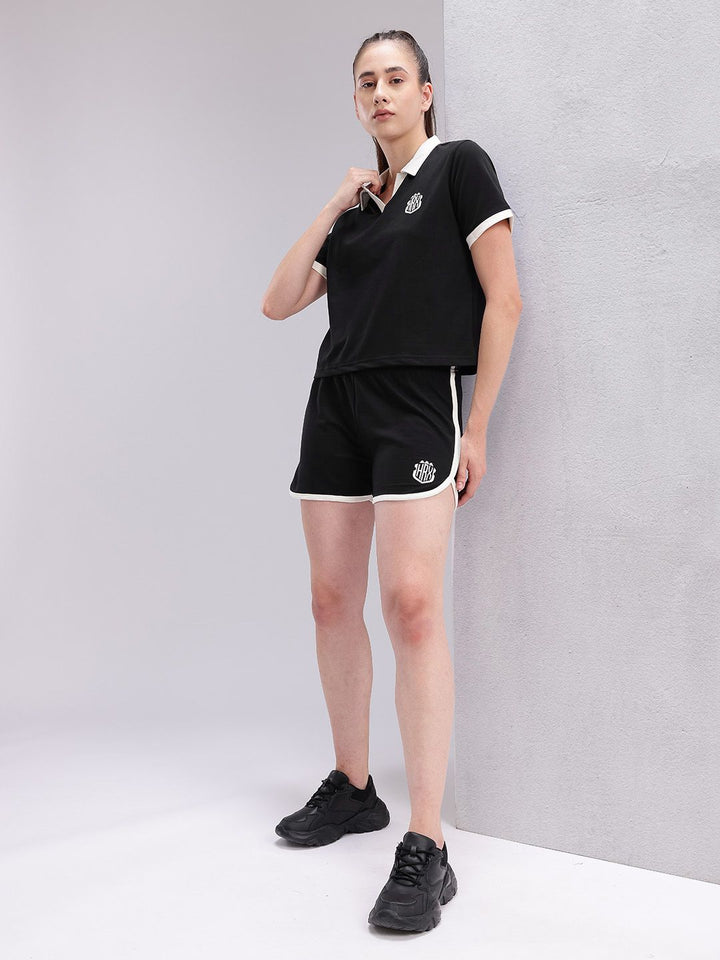 HRX by Hrithik Roshan Monochrome T-shirt With Shorts