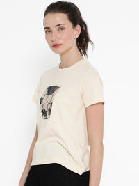 RAREISM Graphic Printed Round Neck Cotton T-shirt