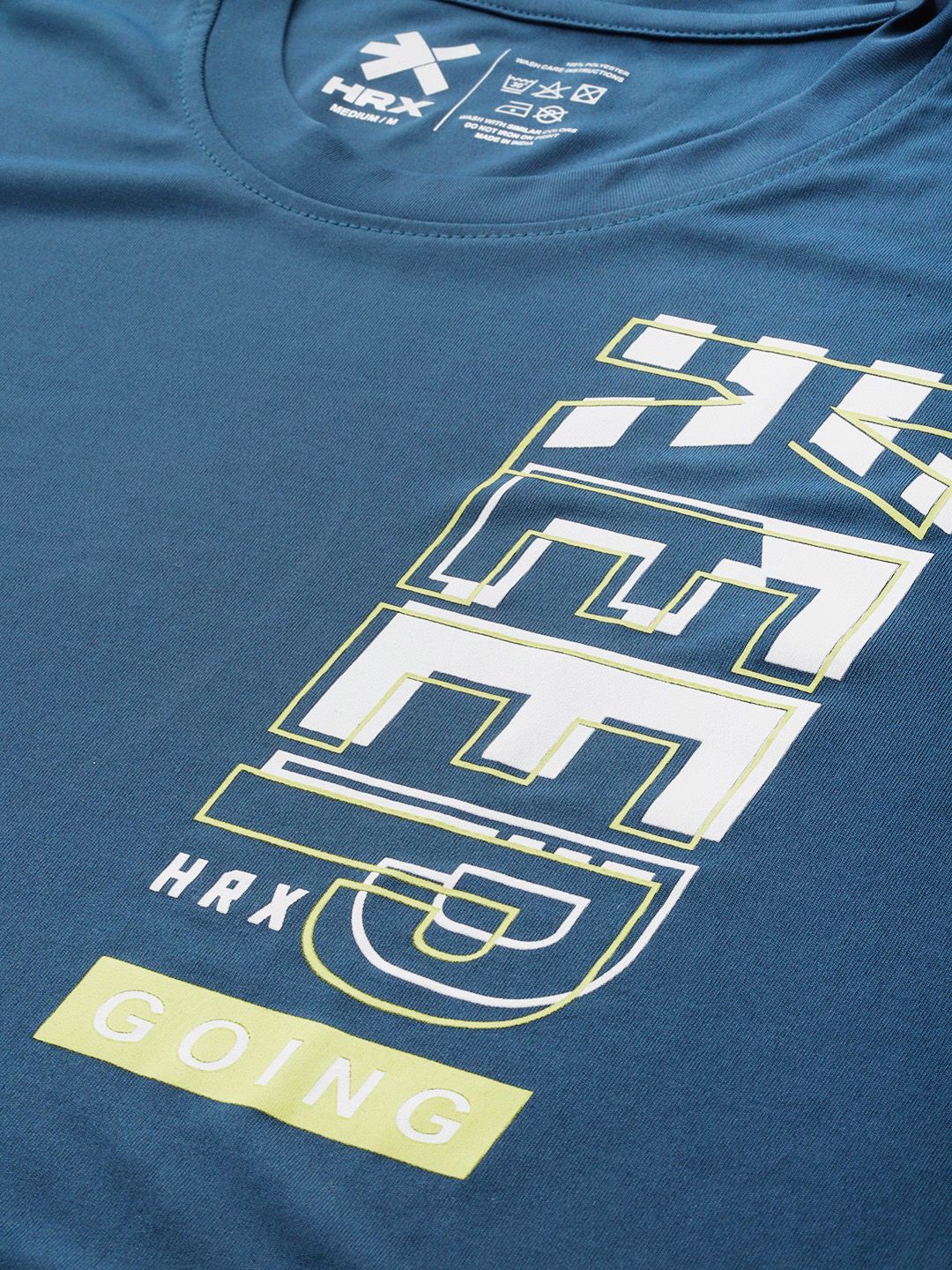 HRX by Hrithik Roshan Typography Printed Rapid-Dry Training T-shirt